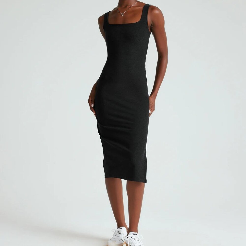 Like New✨ Beyond Yoga Spacedye Icon Midi Dress Darkest Night Size S
